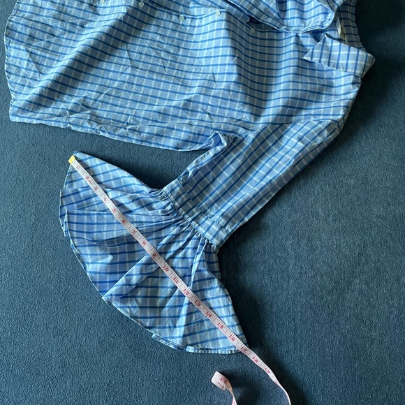 NWOT Cotton Button Up Shirt with Ruffled Sleeves - Picture 10 of 11